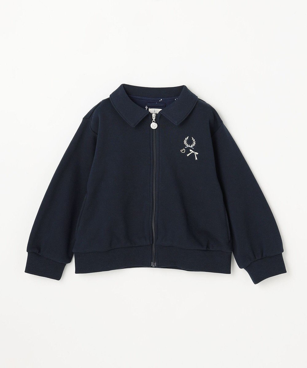 組曲 KIDS 【110-140㎝】ラウンドカラージップアップパーカー 