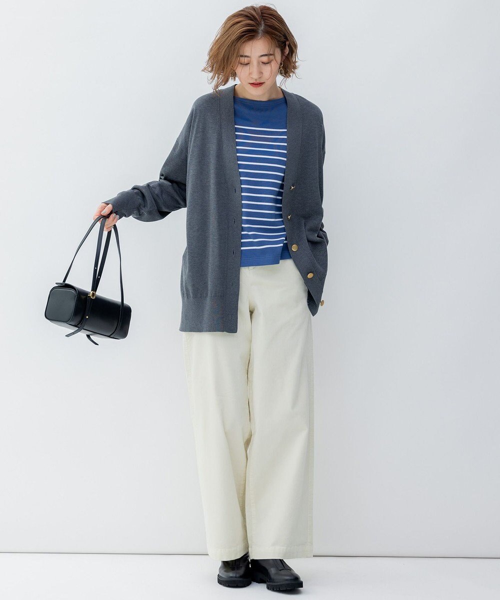 23区 【洗える】シルクコットン カーディガン 