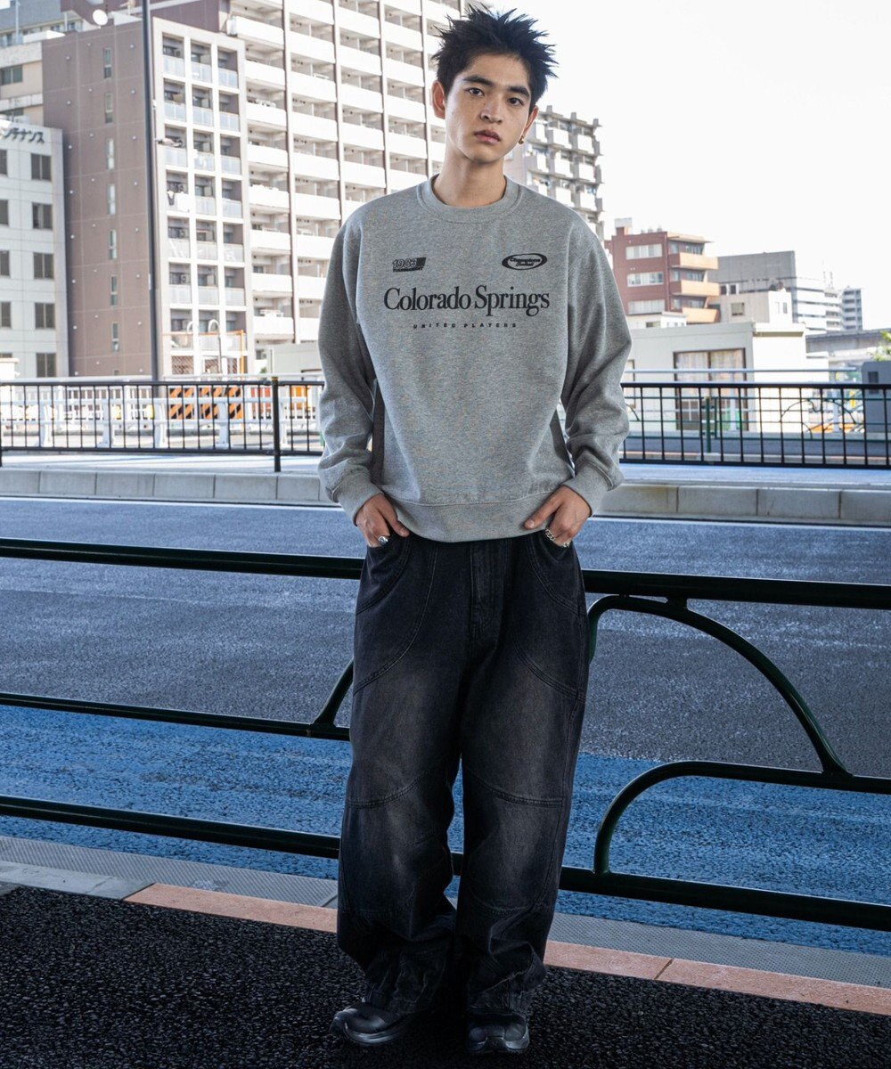 WEGO 【ユニセックス着用ITEM/裏起毛/SMLサイズ展開】リラックスフィットゲームロゴプルオーバー 