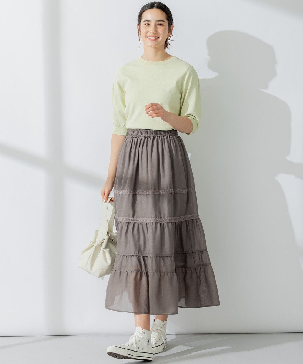 組曲 【アンサンブル対応】ブーケカラー6分袖ニット 