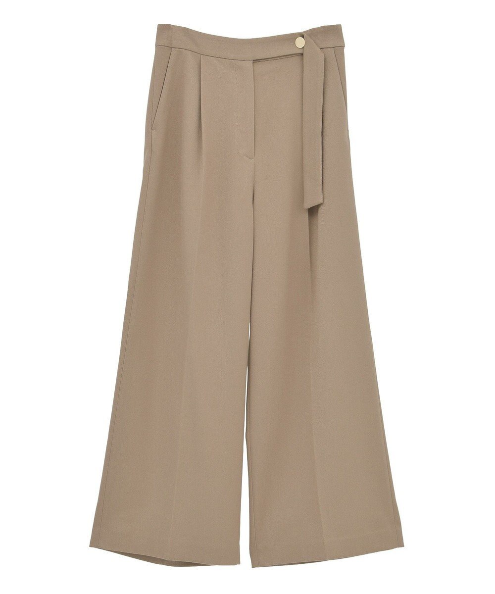 YECCA VECCA 金釦アクセントベルトワイドパンツ 