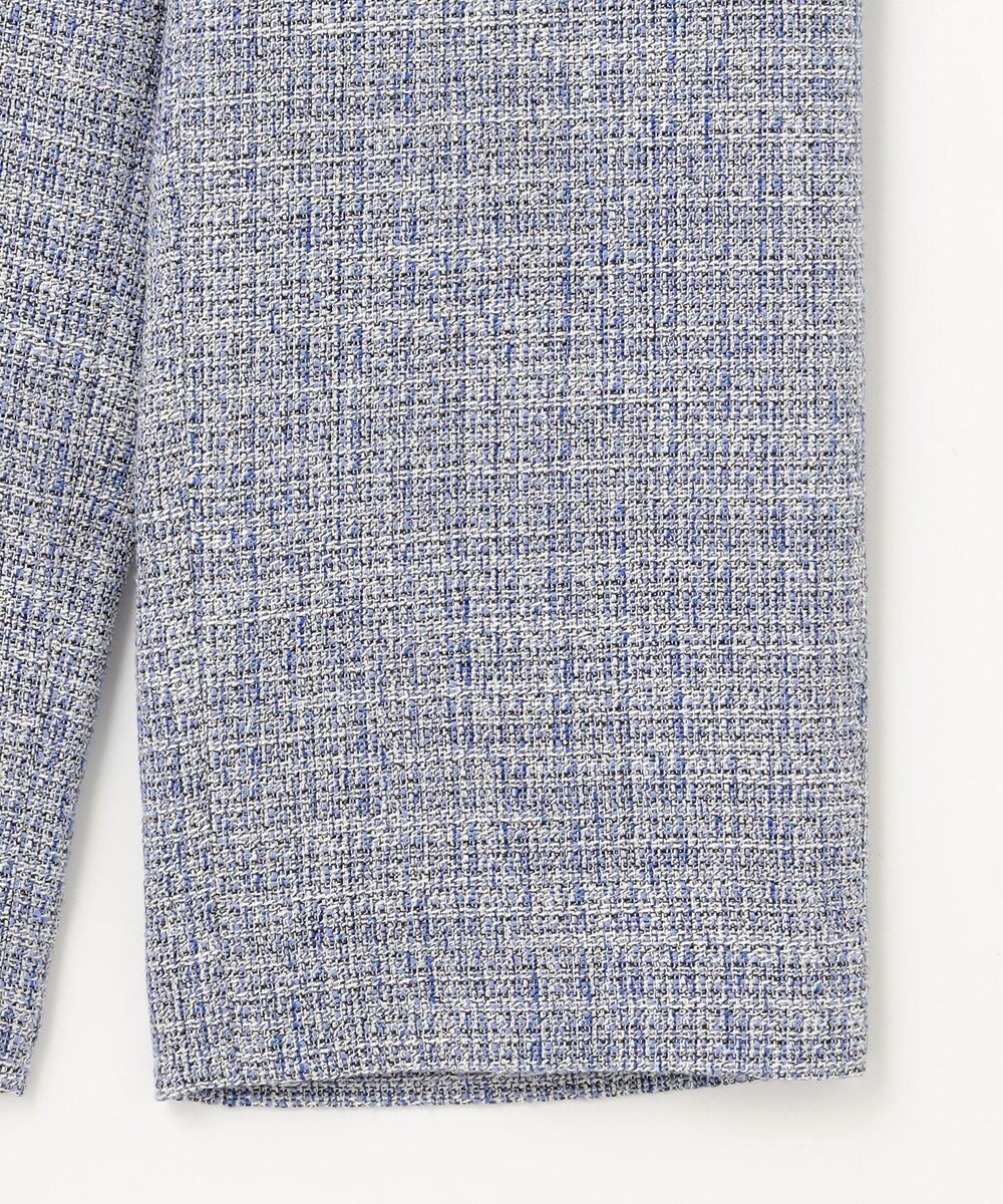 自由区 【セットアップ対応・洗える】ライトミックスツイードワイドストレート パンツ 