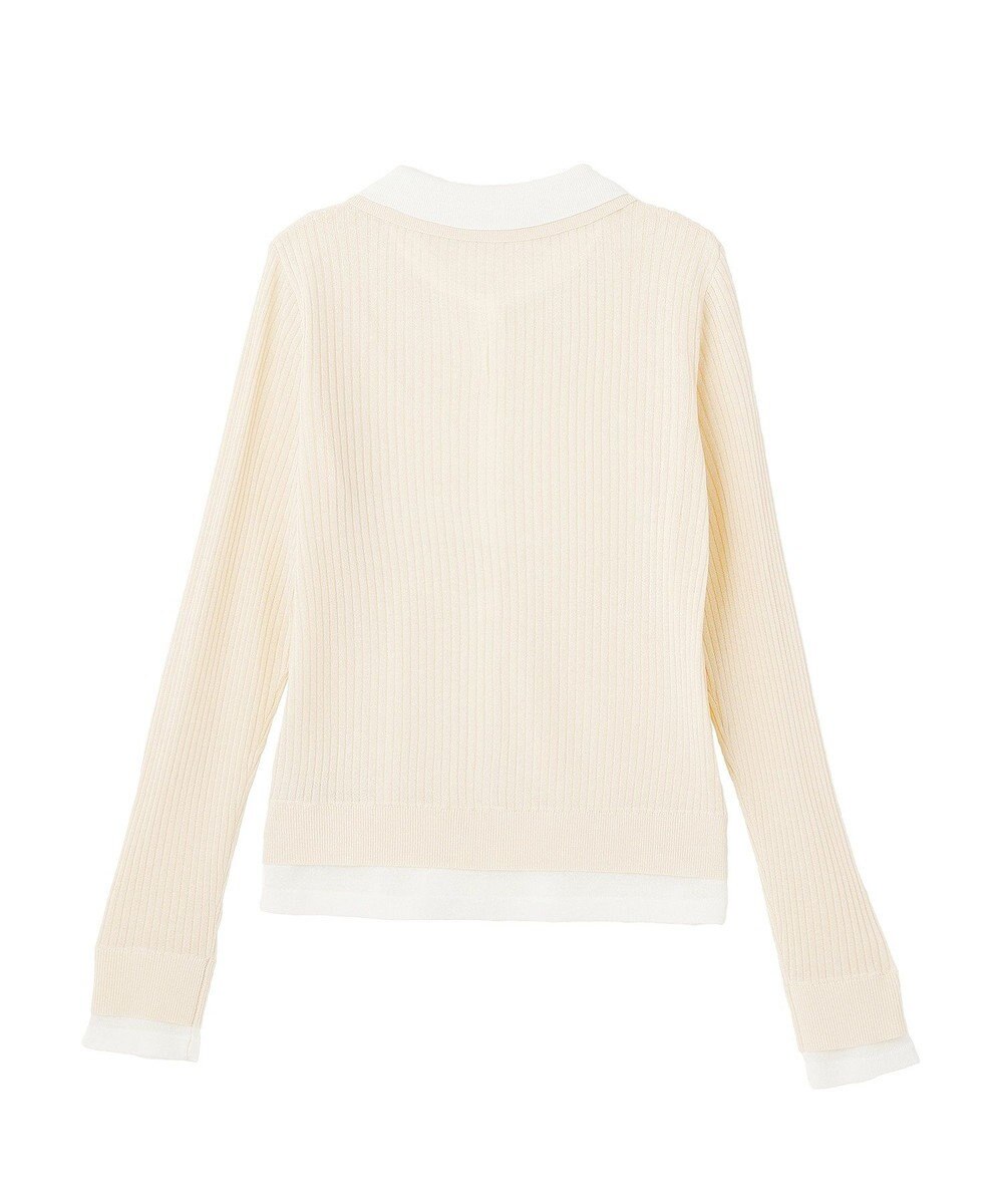 CRAFT STANDARD BOUTIQUE レイヤードポロ衿カーディガン 