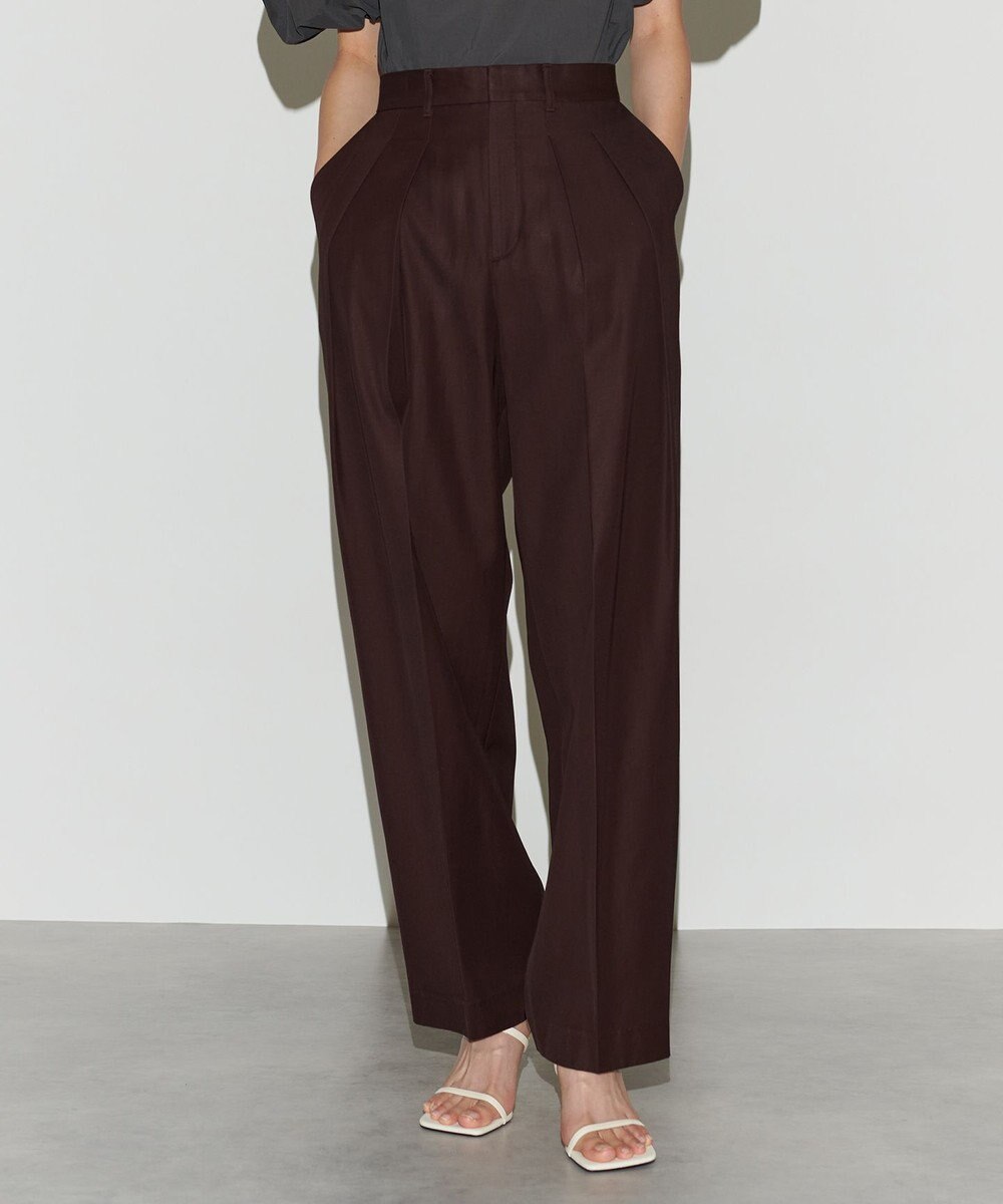 NAVE 【Nave　洗える】バルキーツイル   タックパンツ 