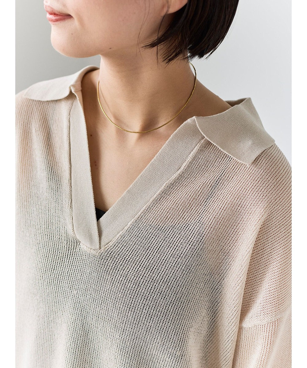 Te chichi メッシュスキッパーポロニット 