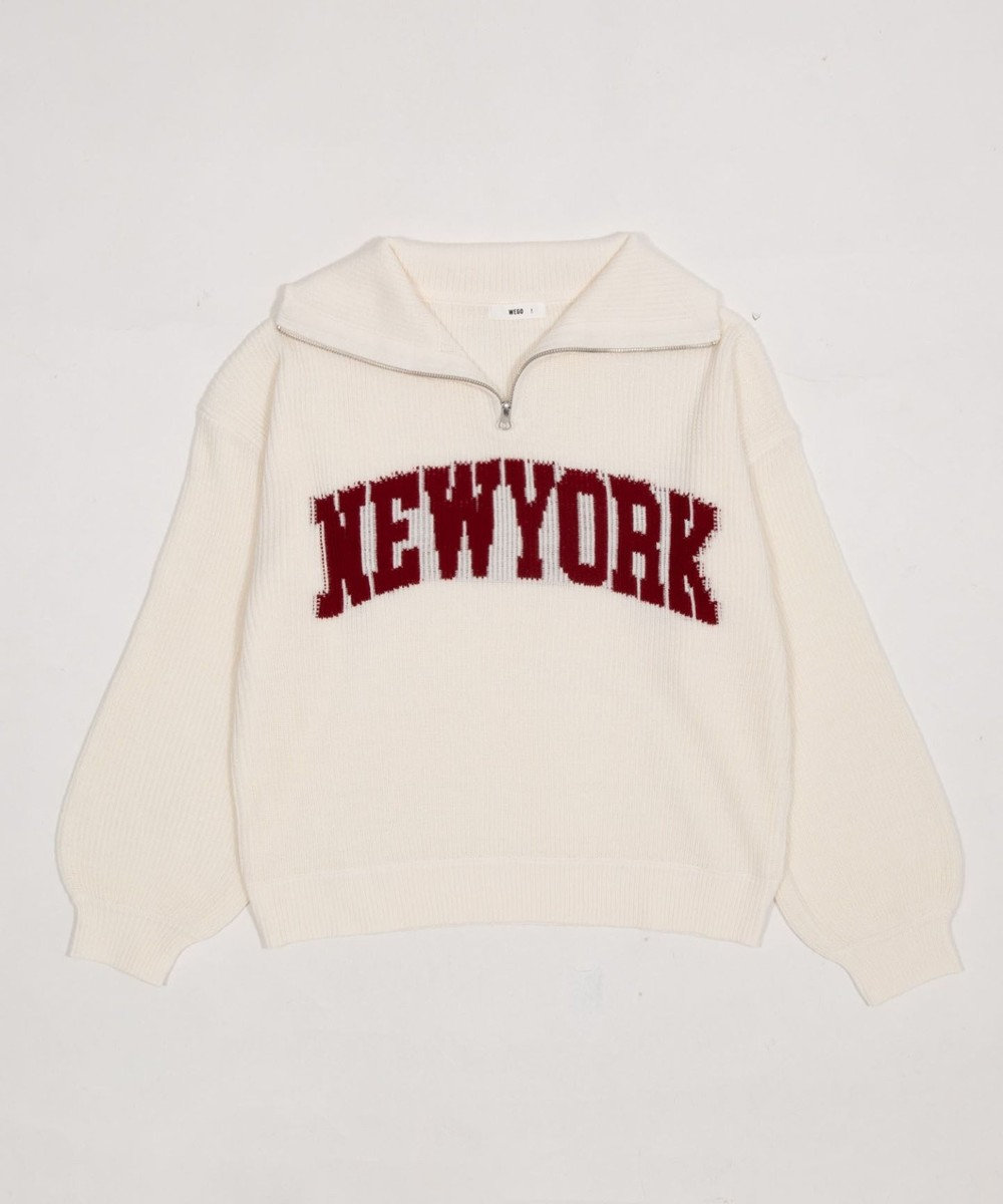 WEGO NEWYORKハーフジップニット 