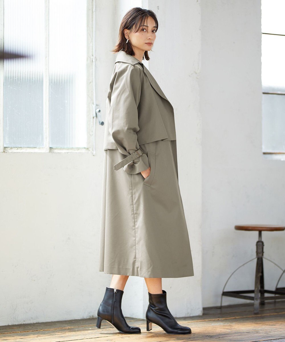 ICB L T/Cシャンブレーツイル 3WAYコート 