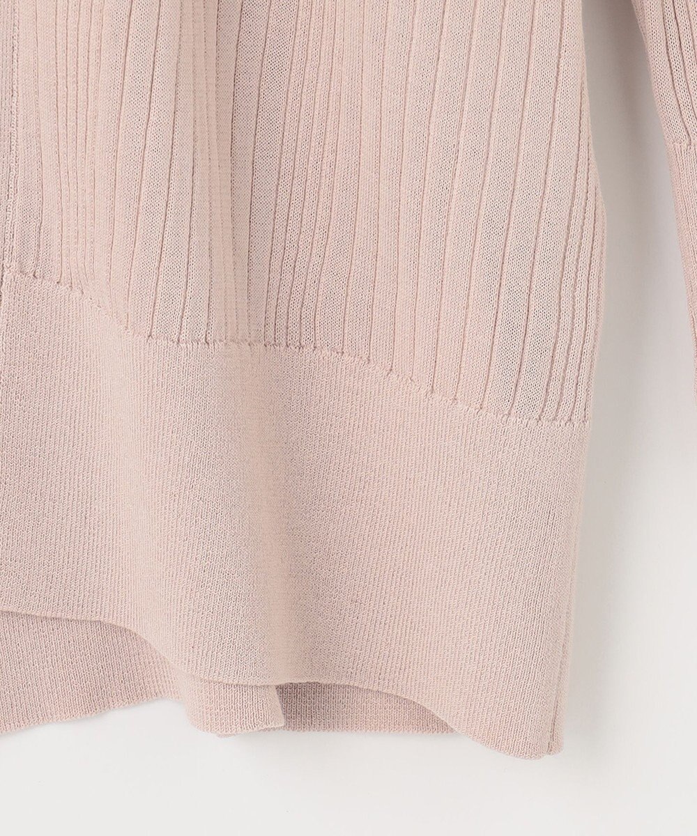 自由区 【洗える】ハイツイストコットンアセテート ニットカーディガン 