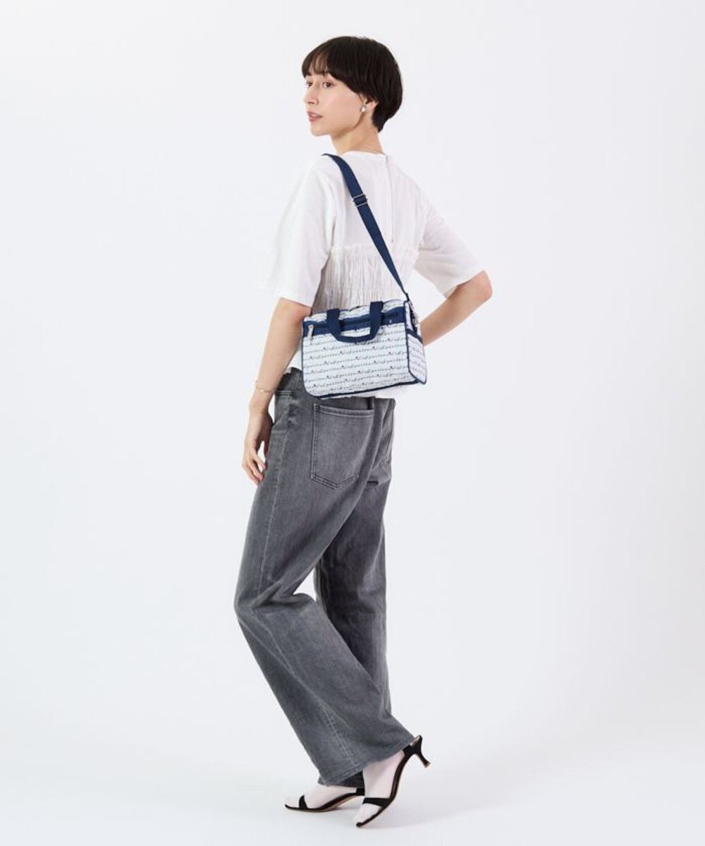 LeSportsac EVERYDAY SM SATCHEL/マリンロゴボーダー 