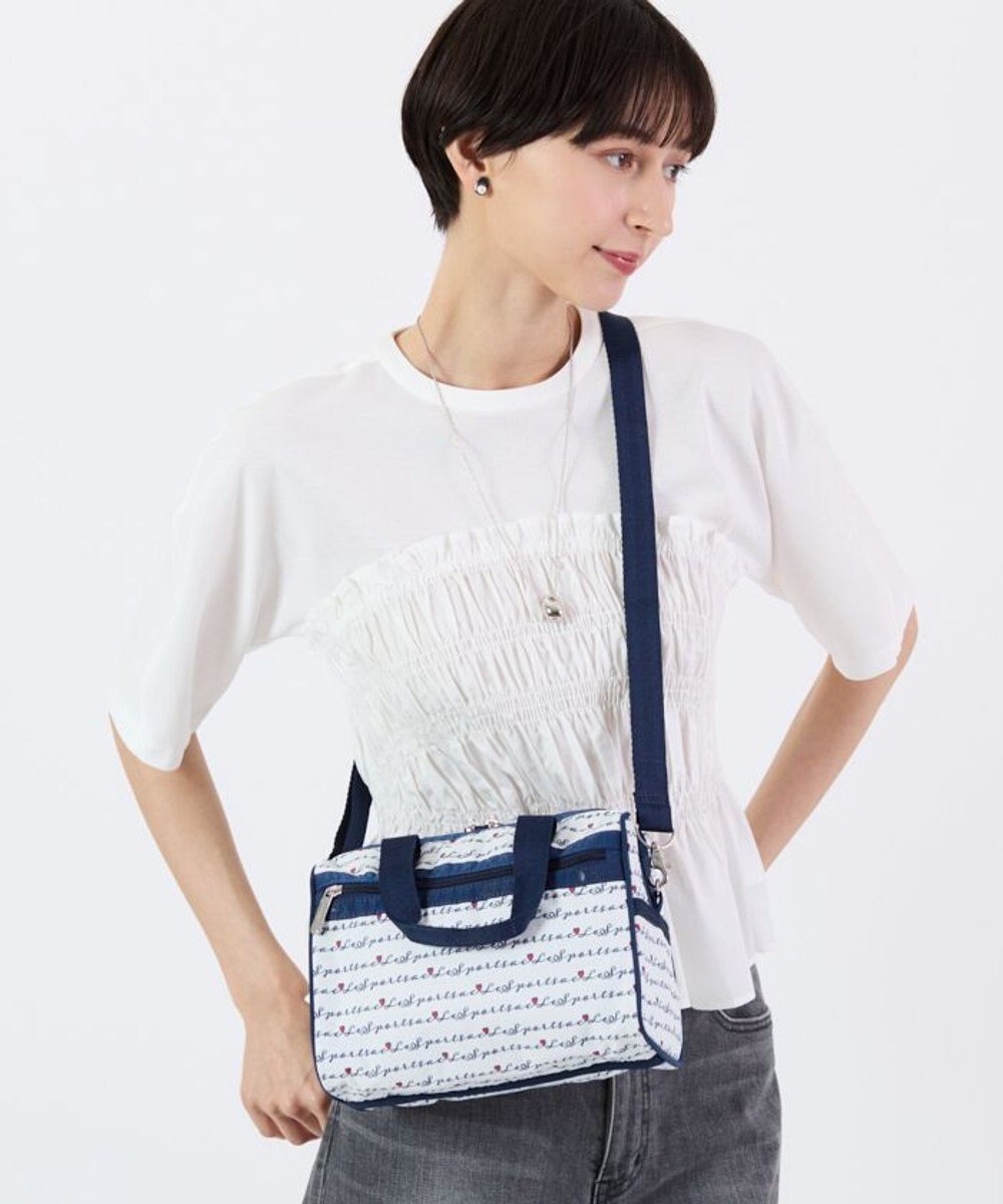 LeSportsac EVERYDAY SM SATCHEL/マリンロゴボーダー 