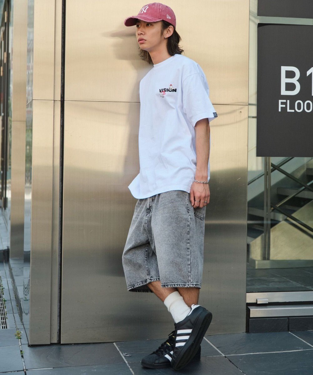 WEGO 【ユニセックス着用ITEM】別注VISIONボックスロゴゴーストスケーターT（SS） 