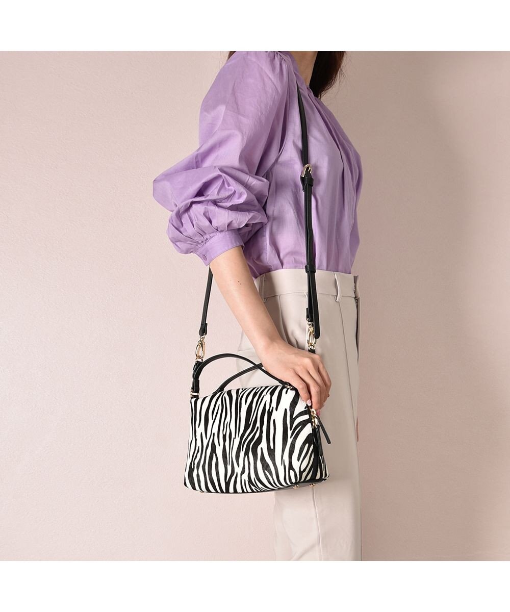 LA BAGAGERIE カウヘアーミニバッグ 