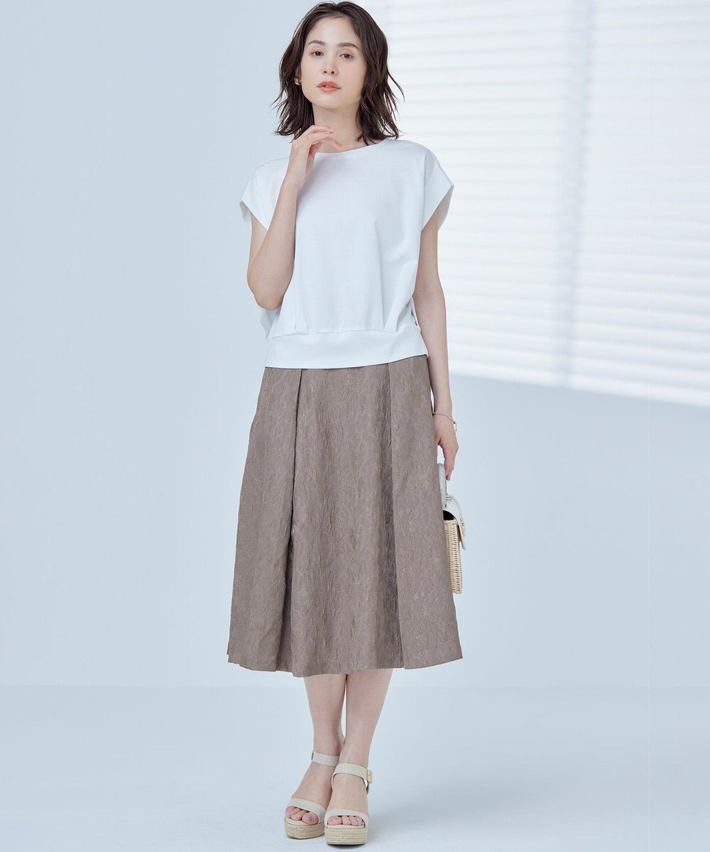 組曲 L 【WEB限定】コンシャスジャージーフレンチスリーブカットソー 