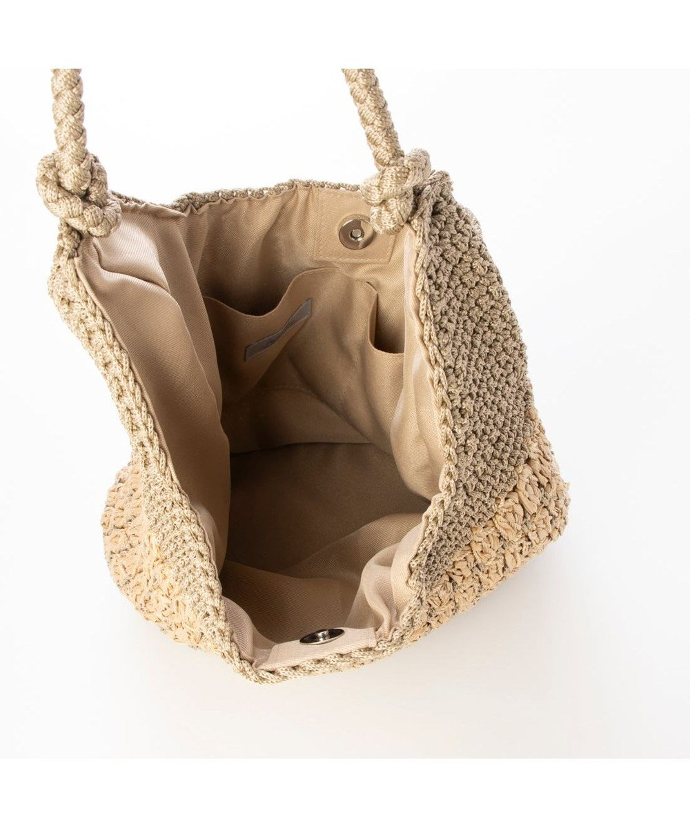 UNBILLION カシュカシュ cachecache / コンビ編みワンハンドルトート 