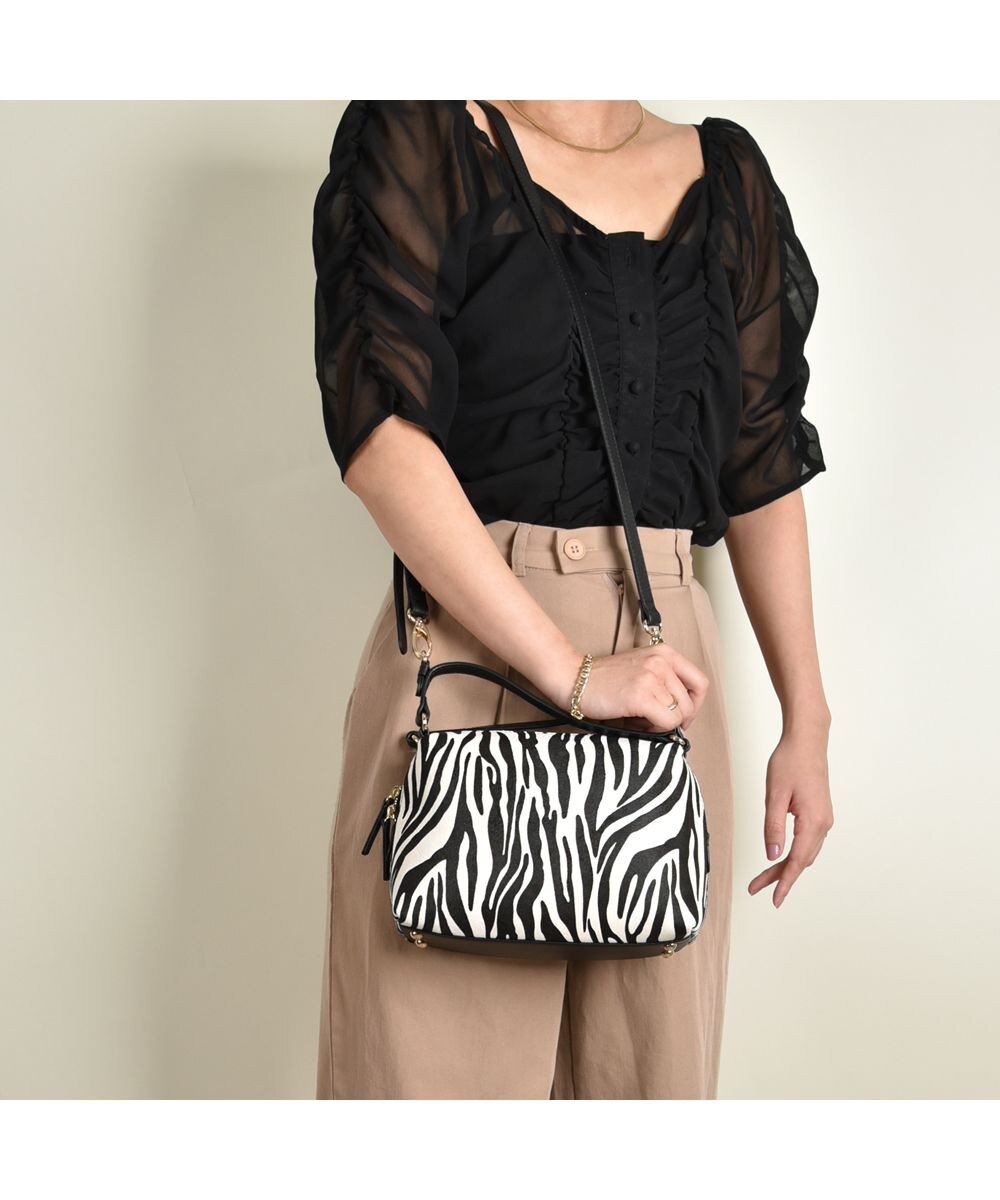 LA BAGAGERIE カウヘアーミニバッグ 