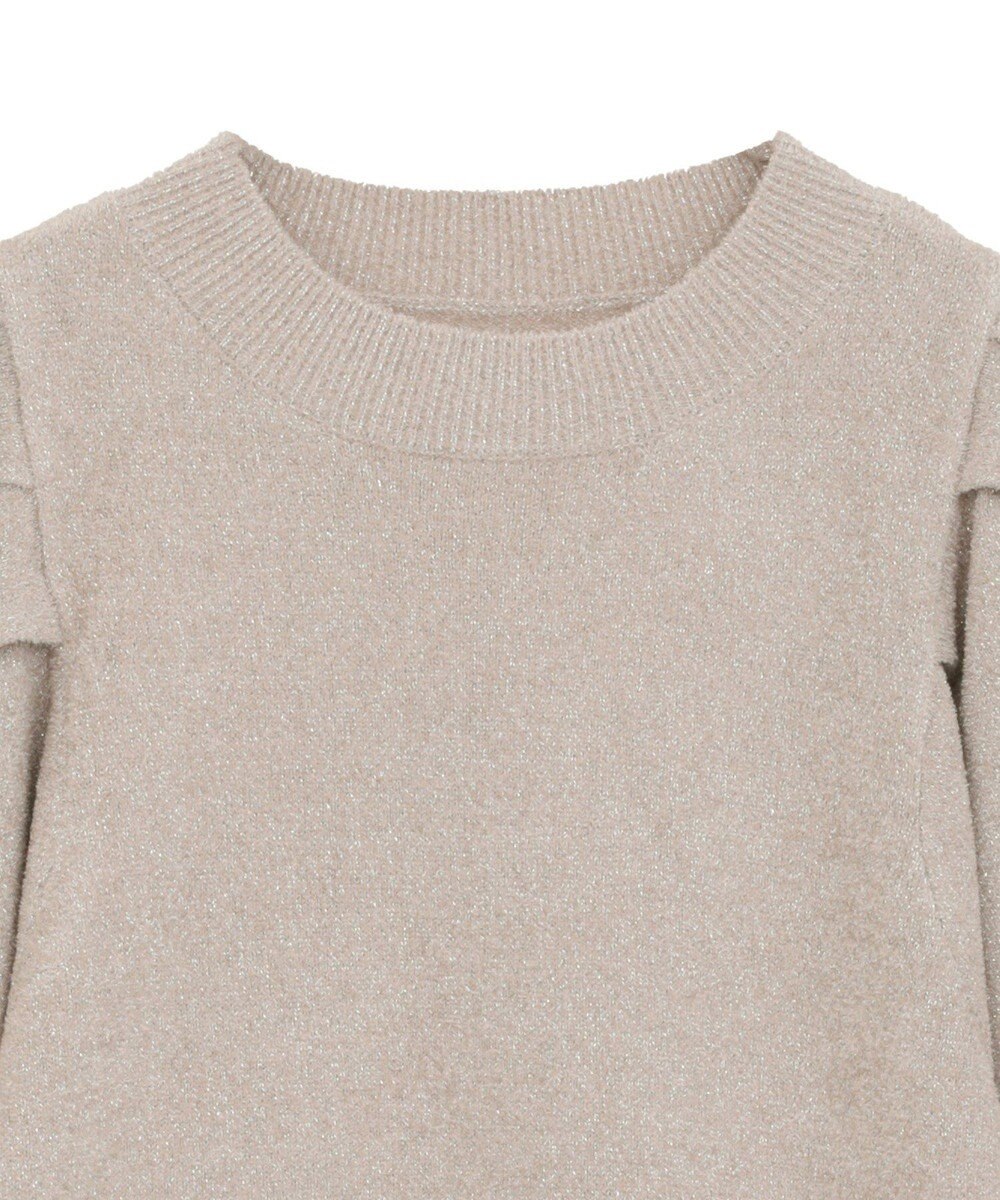 earth music&ecology ラメモールパフスリニットプルオーバー 