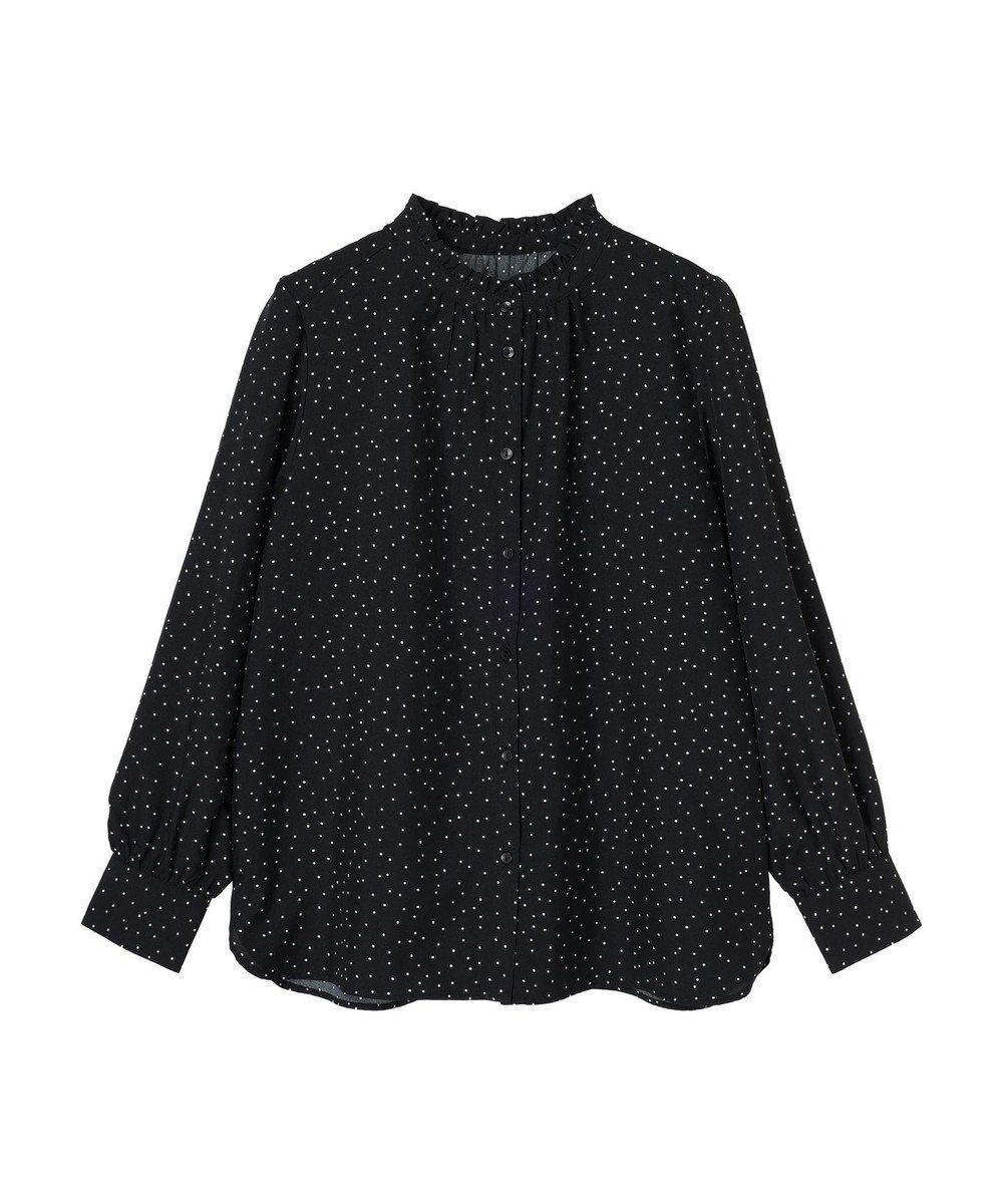 Green Parks ＢＰ　ケア楽　スタンドフリルブラウス 