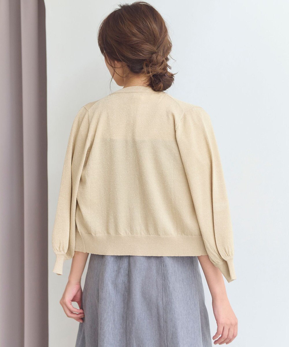 Feroux 【洗える】ラメニットカーディガン 