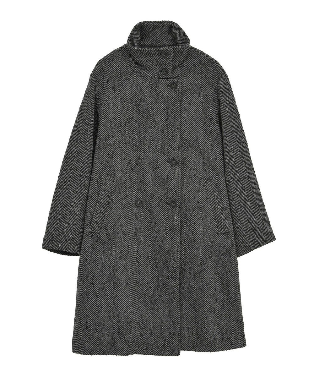 AMERICAN HOLIC ヘリンボーンスタンドカラーコート 