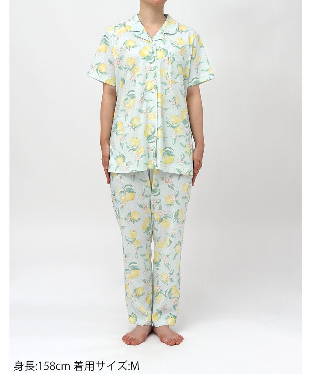 Wing パジャマ 綿100%(本体) 天竺素材 5分袖 半袖 長ズボン レディース EP8046 ウイング／ワコール 