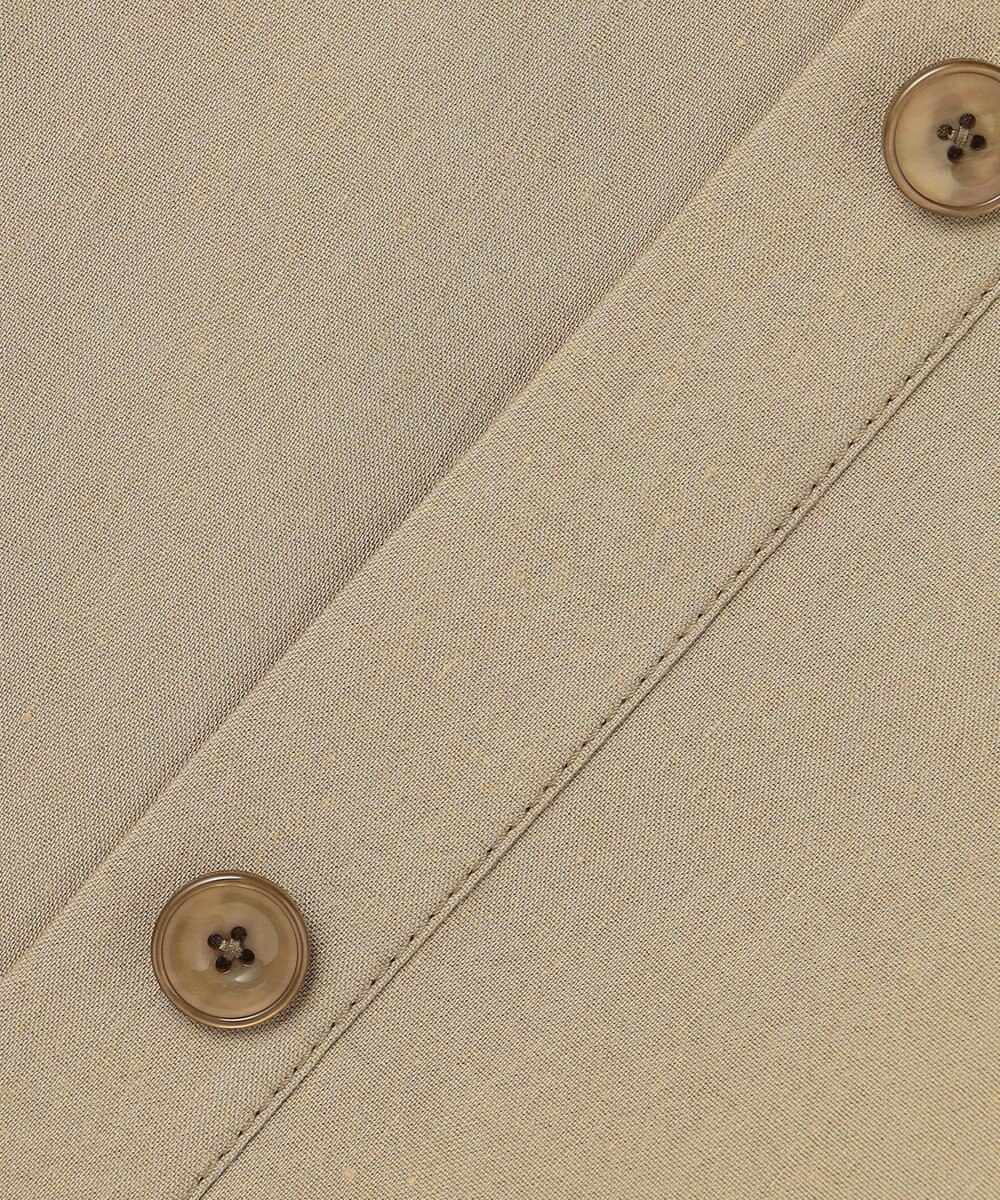 自由区 S 【セットアップ対応】リネンストレッチ ジレ 