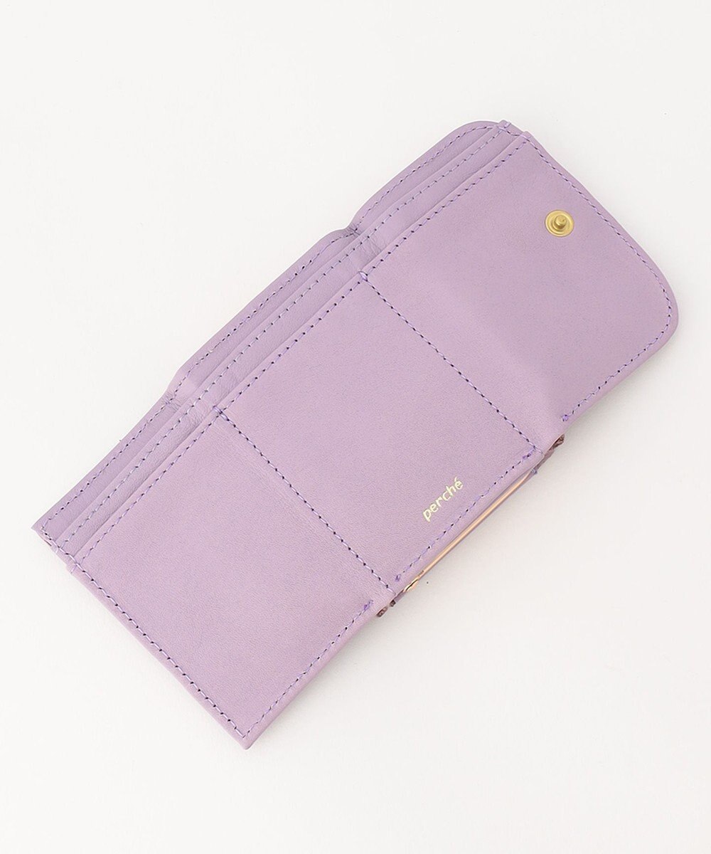 UNBILLION perche 抗菌レザー型押し外がまミニウォレット 