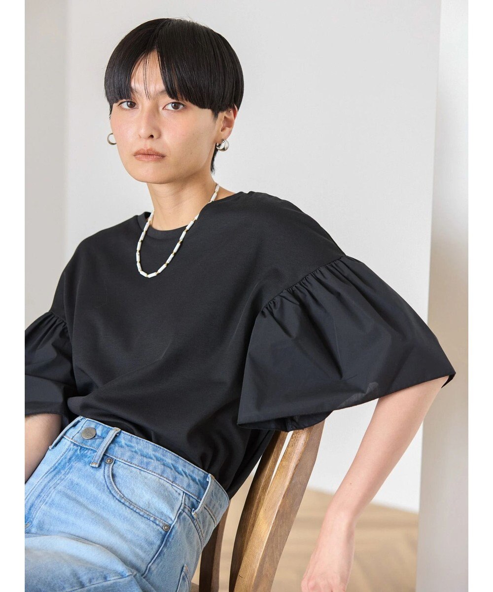 AMERICAN HOLIC 袖フレア５分袖カットプルオーバー 