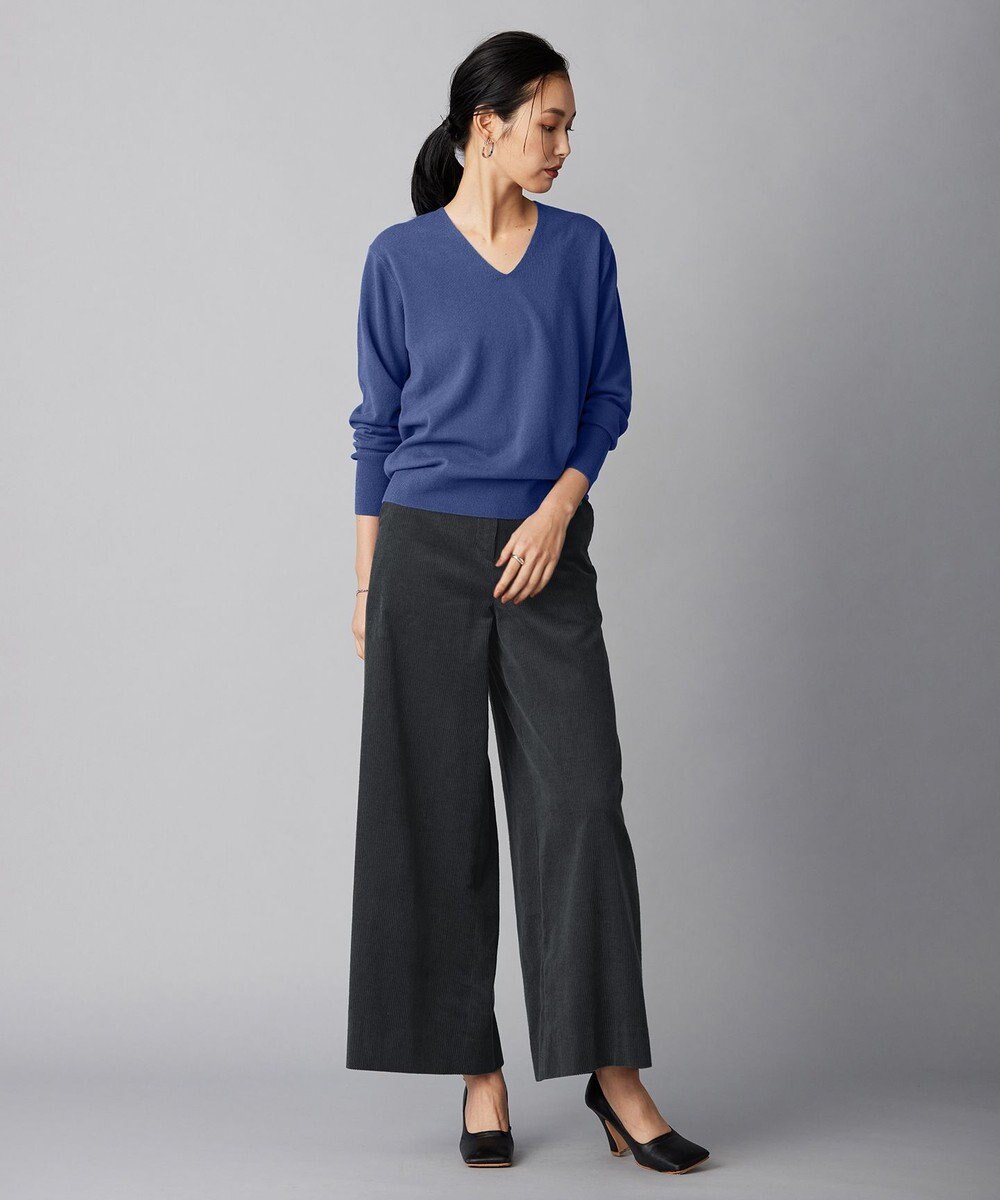 ICB コットンカポックソフトコール ワイドパンツ 