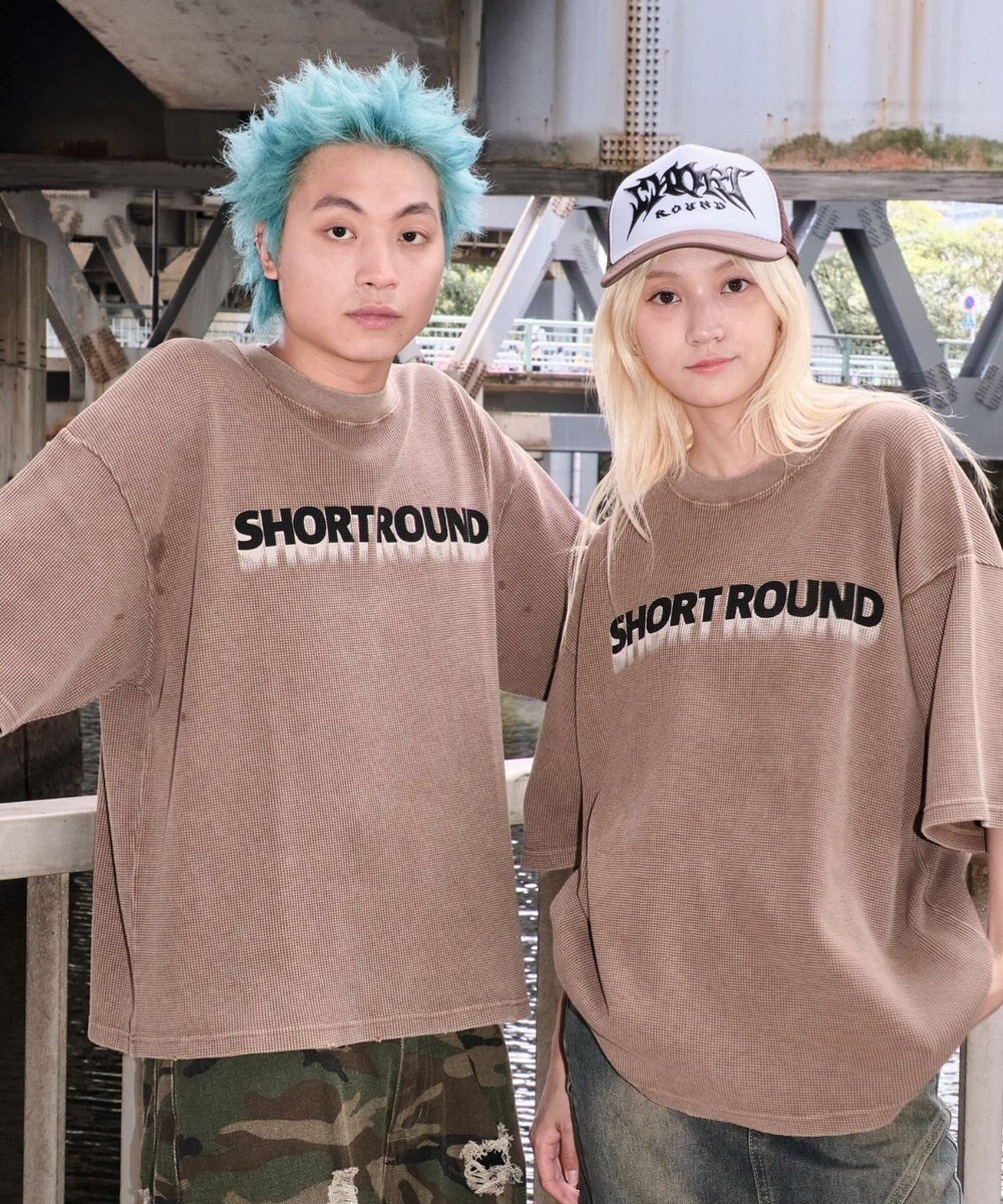 WEGO 【ユニセックス着用ITEM/MLサイズ展開】ブリーチワッフルダメージグラフィックT（SS） 