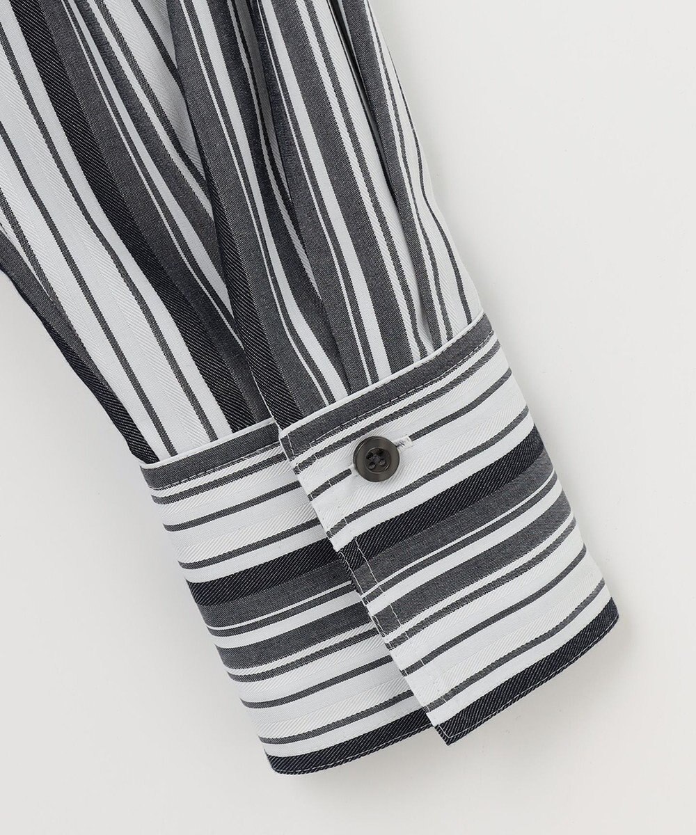 自由区 【洗える/セットアイテム】ウールブレンドベスト×ストライプワンピ 