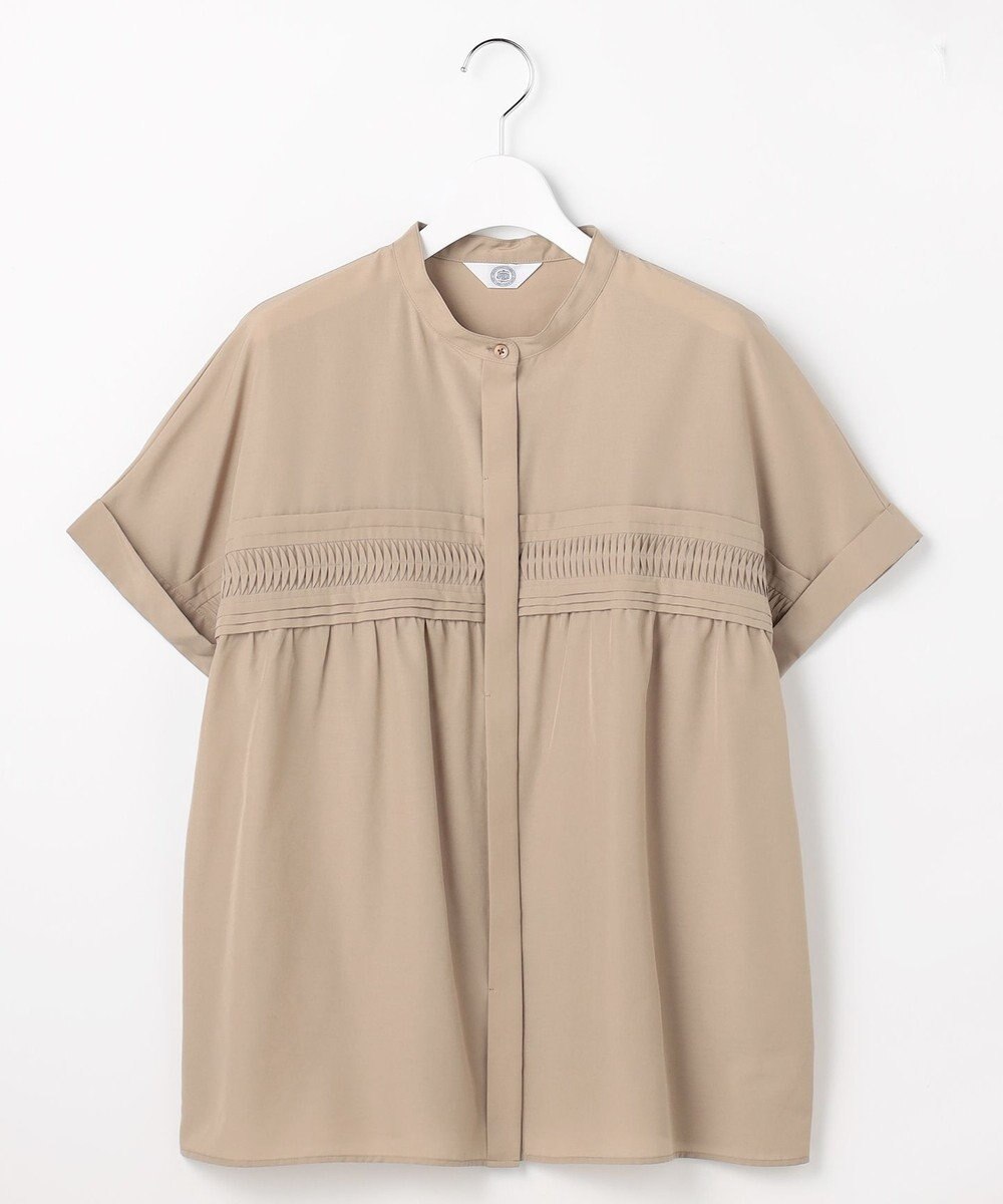 J.PRESS LADIES ソフトシアークロス フレンチスリーブ ブラウス 