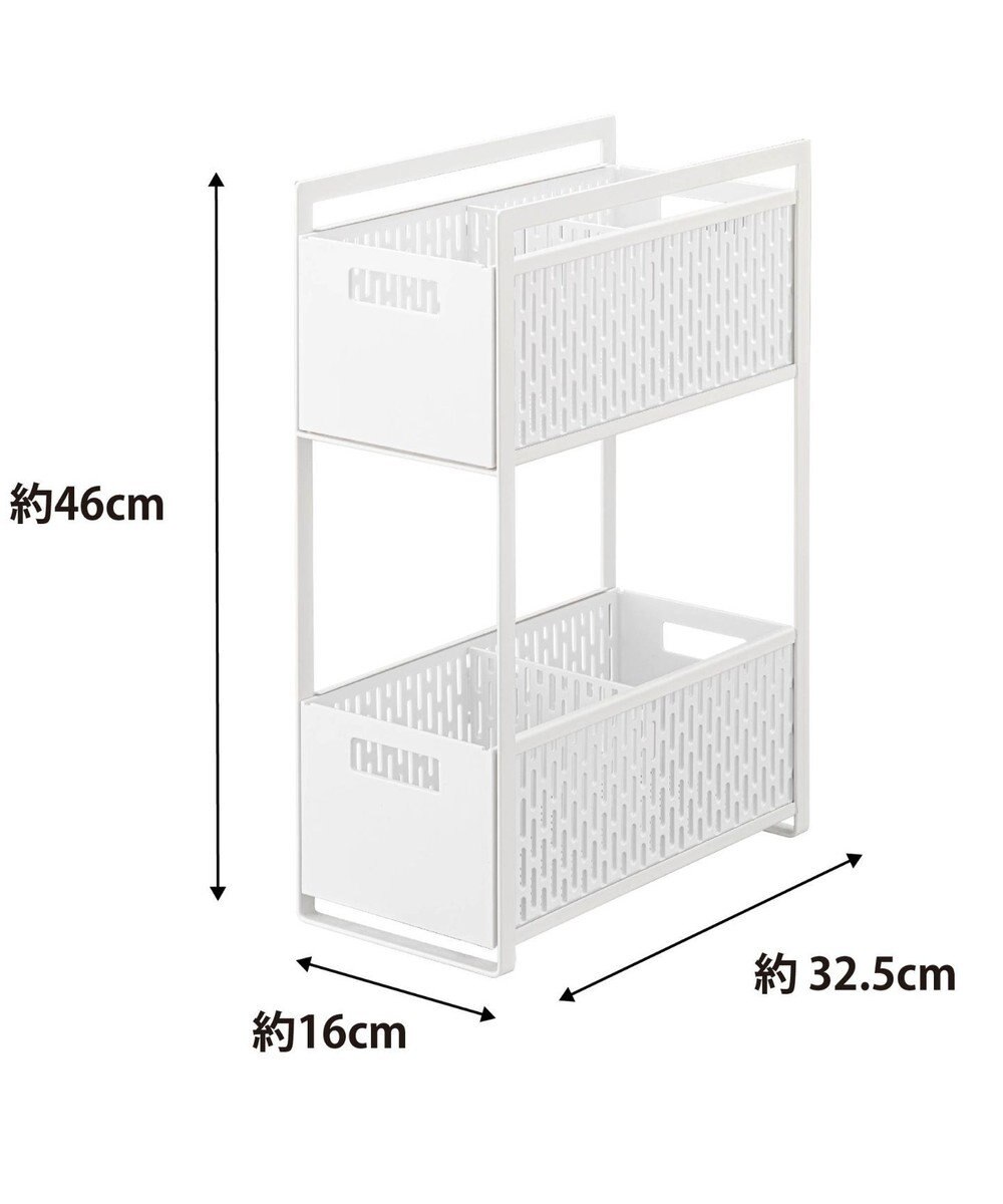 tower シンク下収納バスケット タワー 2段 ホワイト 