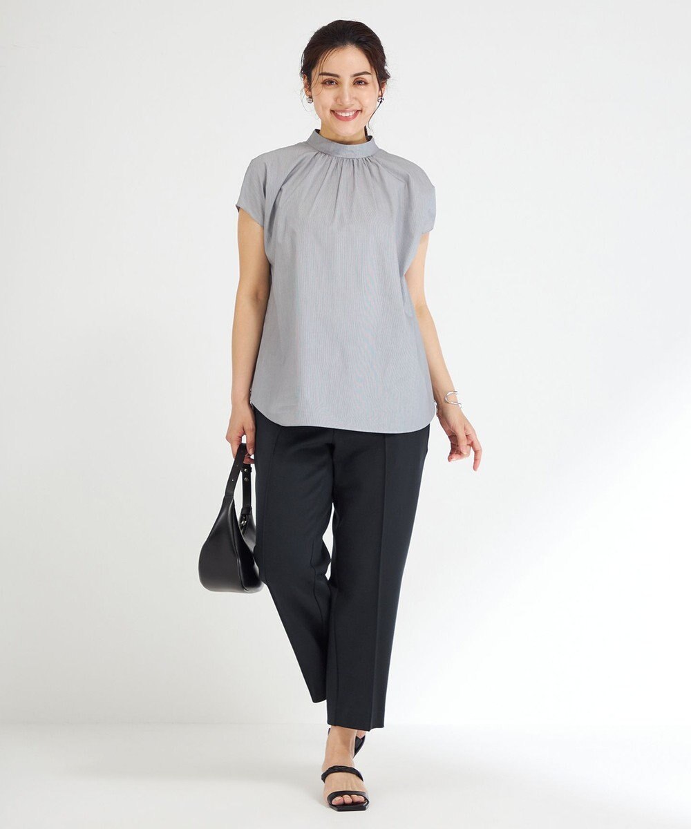 23区 L 【Lサイズ限定】ソフトストレッチポンチ テーパードパンツ 