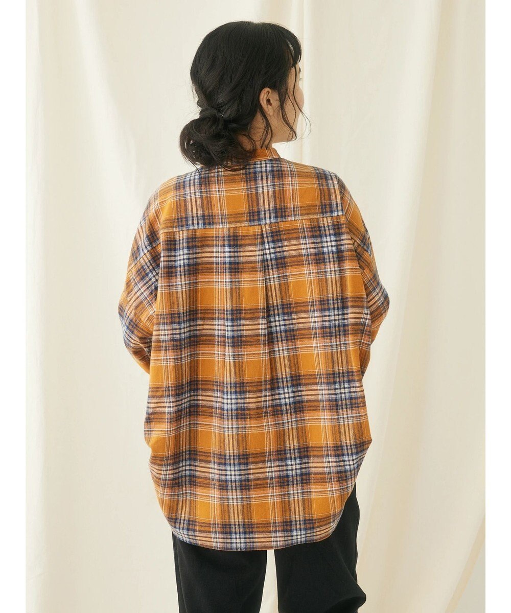 CRAFT STANDARD BOUTIQUE チェックバンドカラーサークルブラウス 