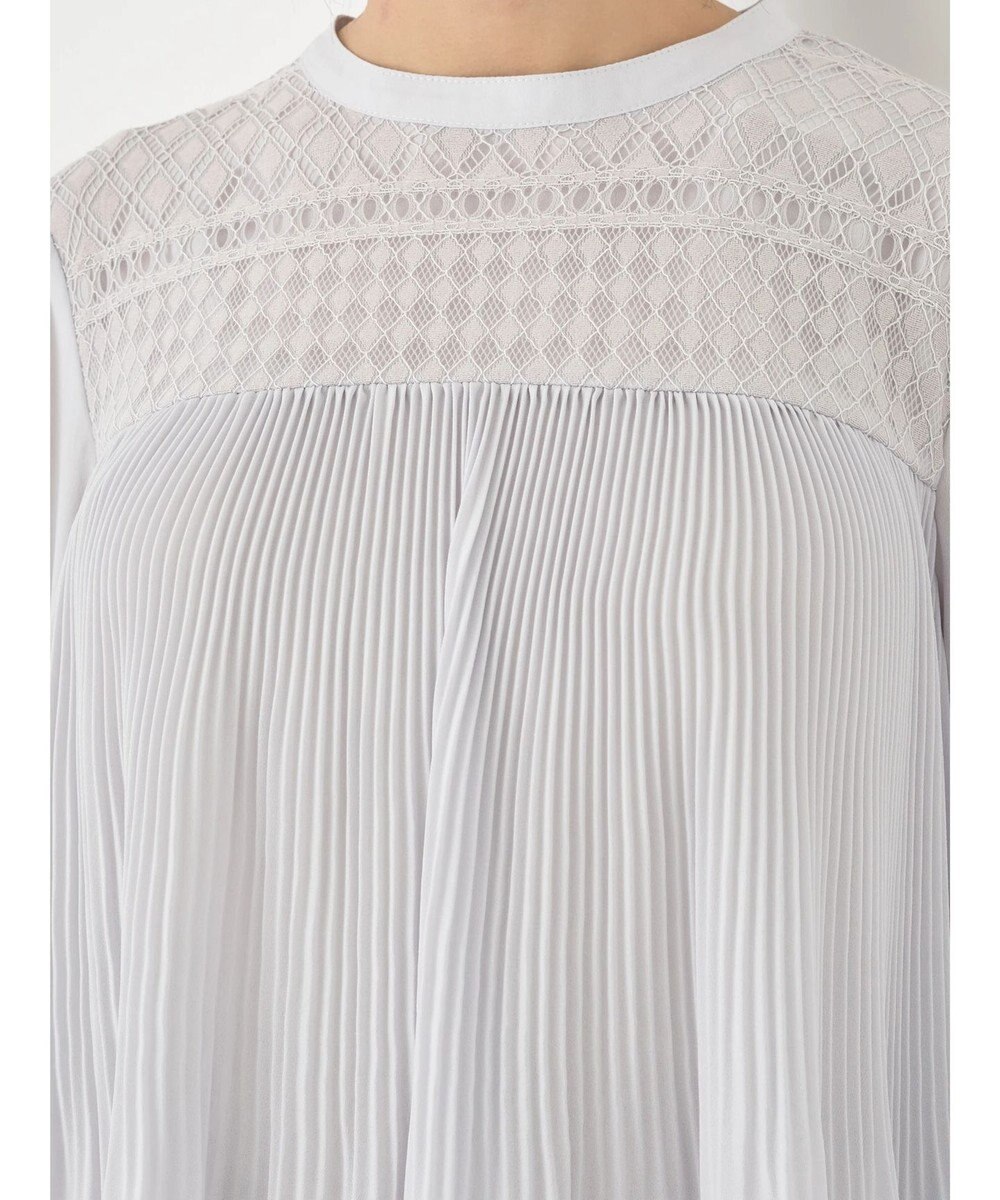 earth music&ecology レースプリーツブラウス 