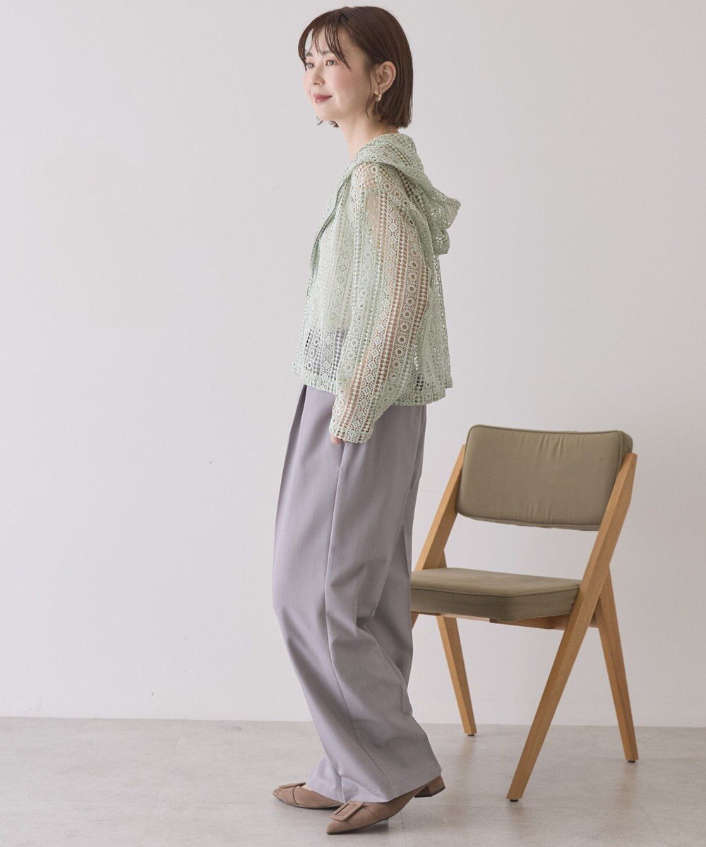 AMERICAN HOLIC 【先行予約】幾何学レースフードシャツ 