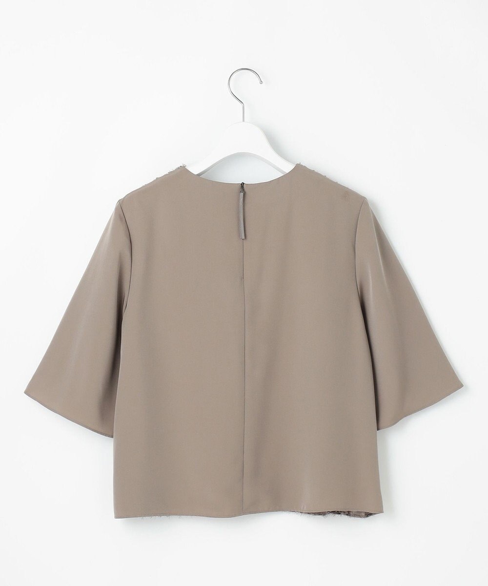 自由区 【セットアップ対応・洗える】フリンジジャガード ブラウス 