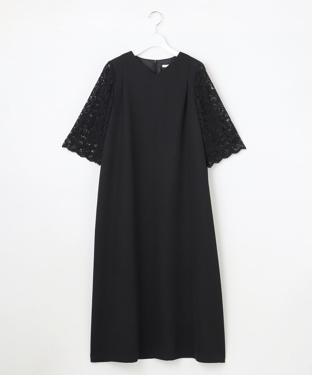 自由区 L 【17号サイズまで展開】フラワーレースダブルクロス ワンピース 
