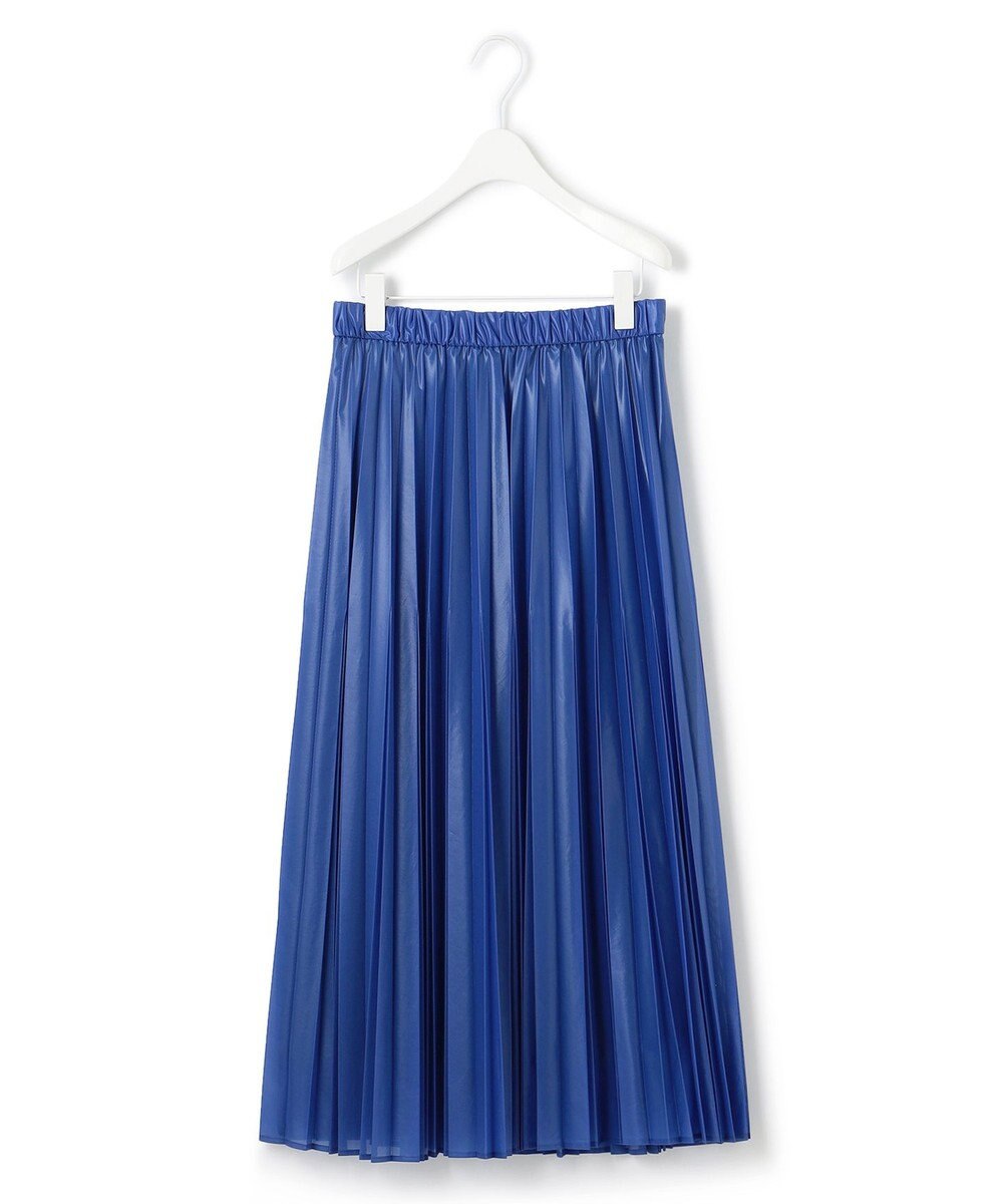 ICB 【洗える】 レザーライクシアープリーツ スカート 