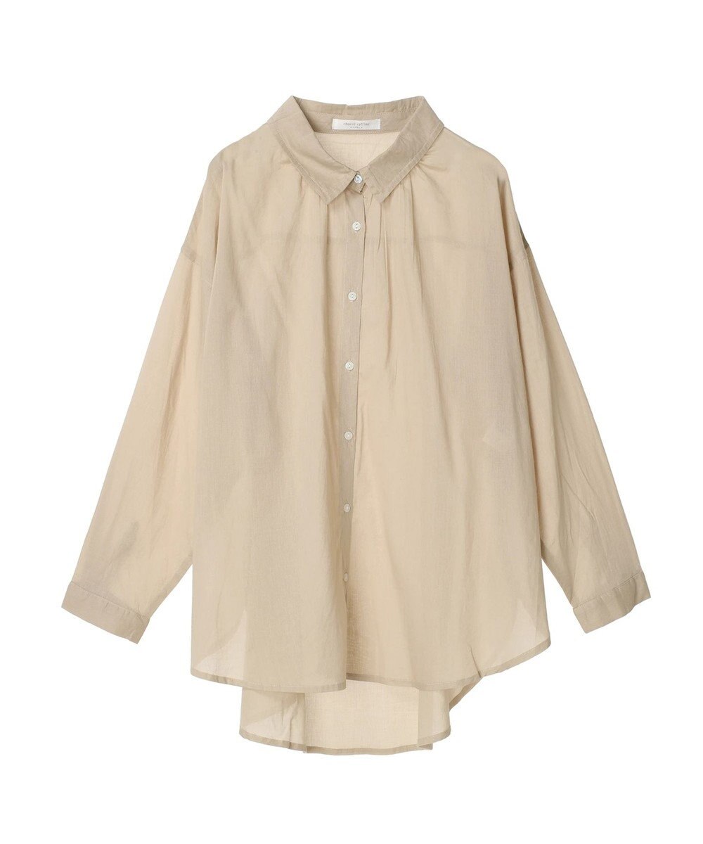 Green Parks インド綿 ボイルゆったりシャツ 