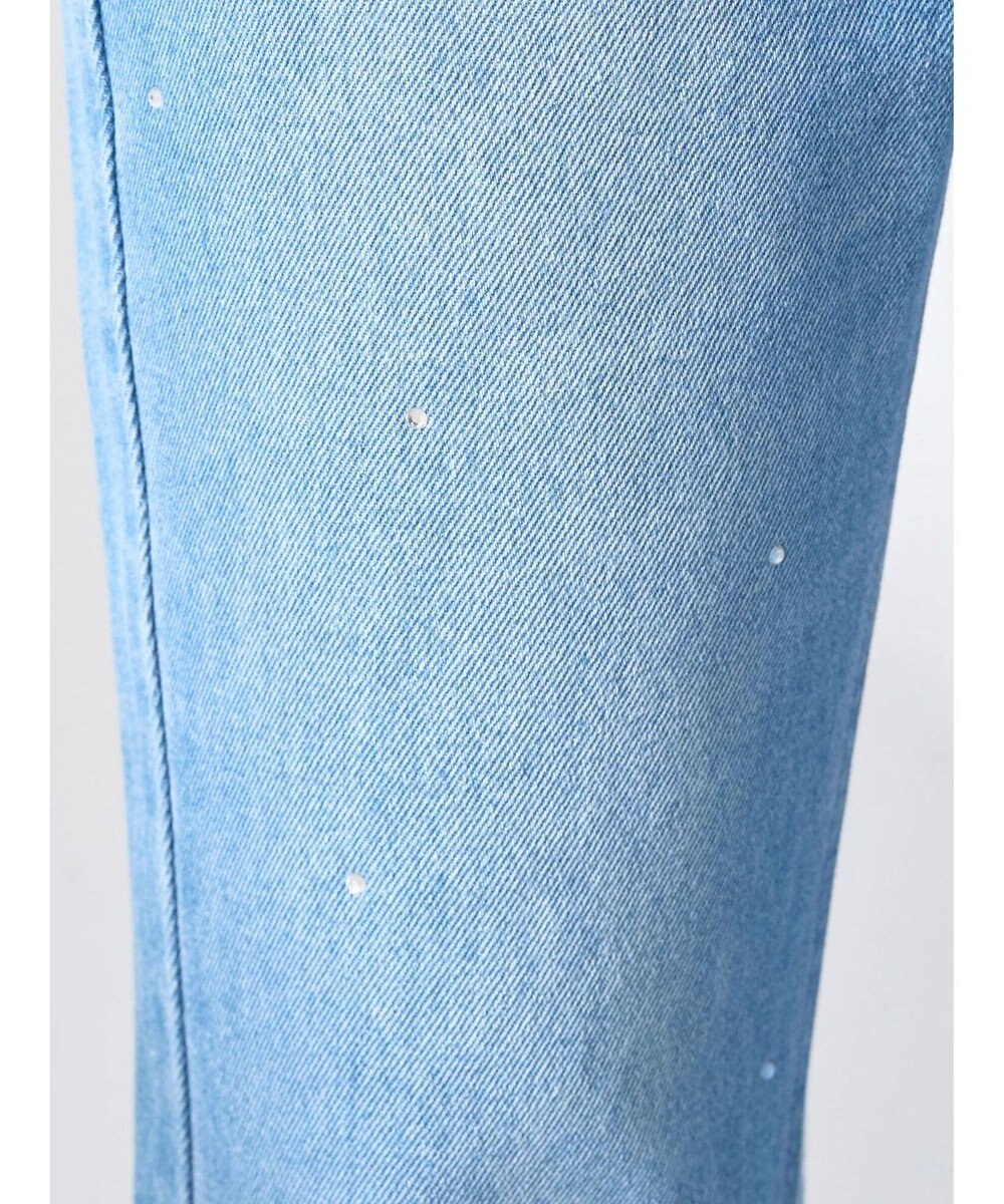 earth music&ecology ラインストーンフレアデニムパンツ 