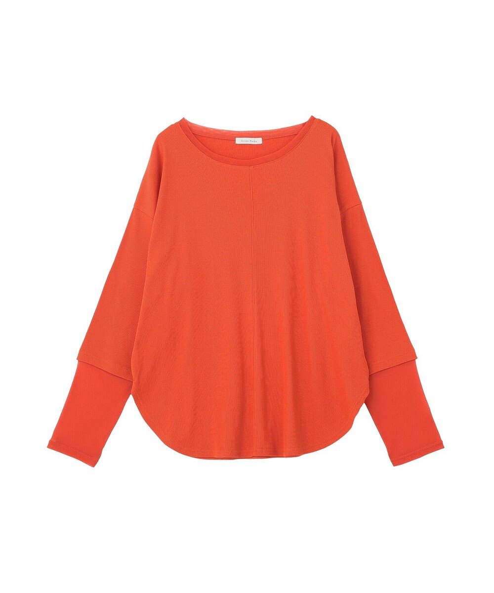 Green Parks 袖チュールリブプルオーバー 