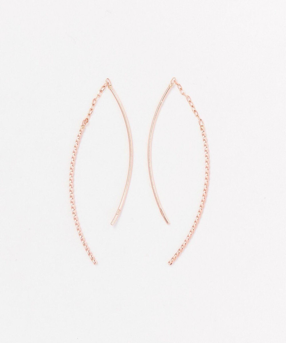 Phoebe 【K10RG】クロスラインアメリカンピアス　ローズゴールド 