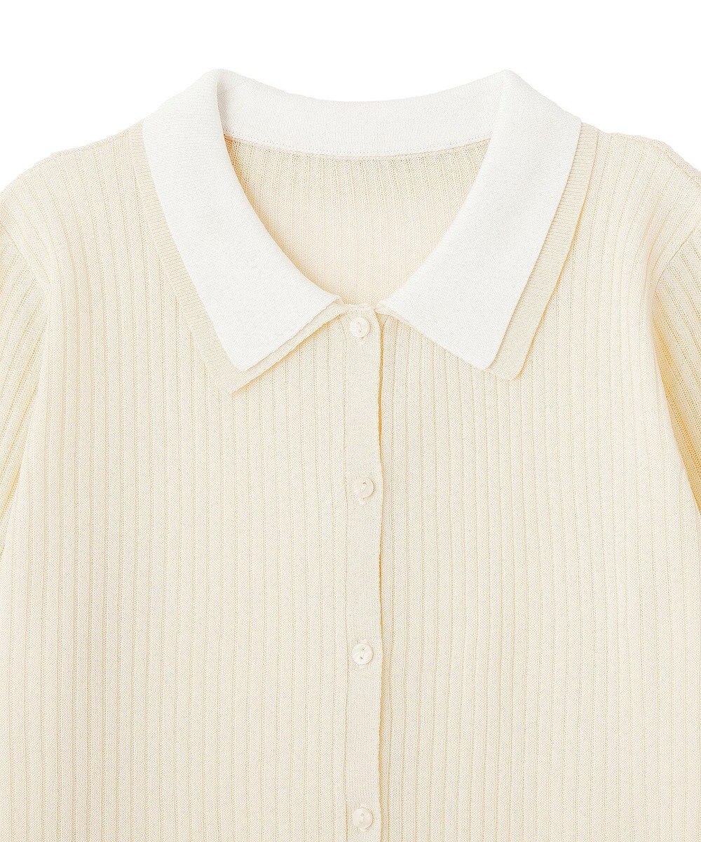 CRAFT STANDARD BOUTIQUE レイヤードポロ衿カーディガン 