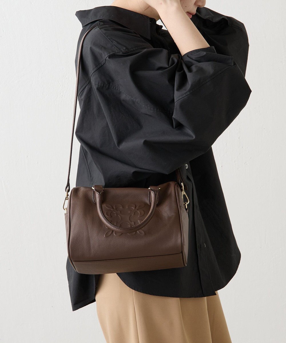 russet 《composition》レザー2WAYミニボストンバッグ(CE-1684) 