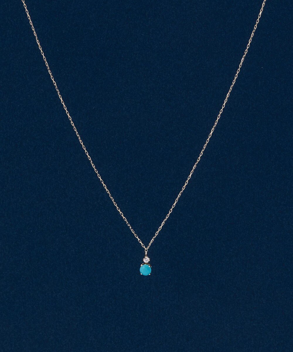 Phoebe 【K10】ジュエルラックネックレス　ターコイズ/12月誕生石/天然石/全長:40cm 