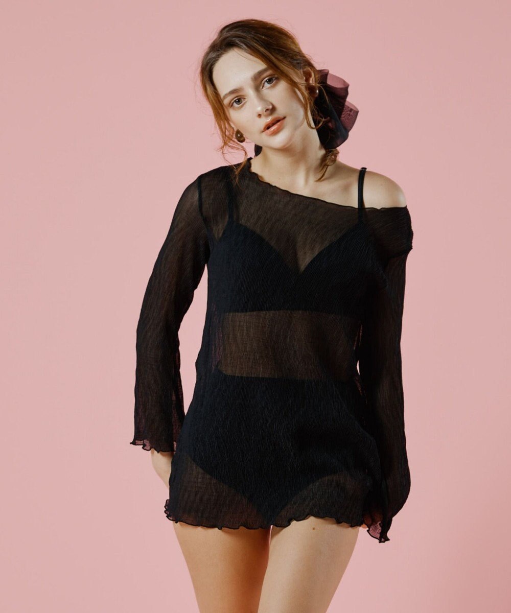 San-ai Resort（三愛水着楽園） 【WEB限定】シアー素材トップス3点セット水着 