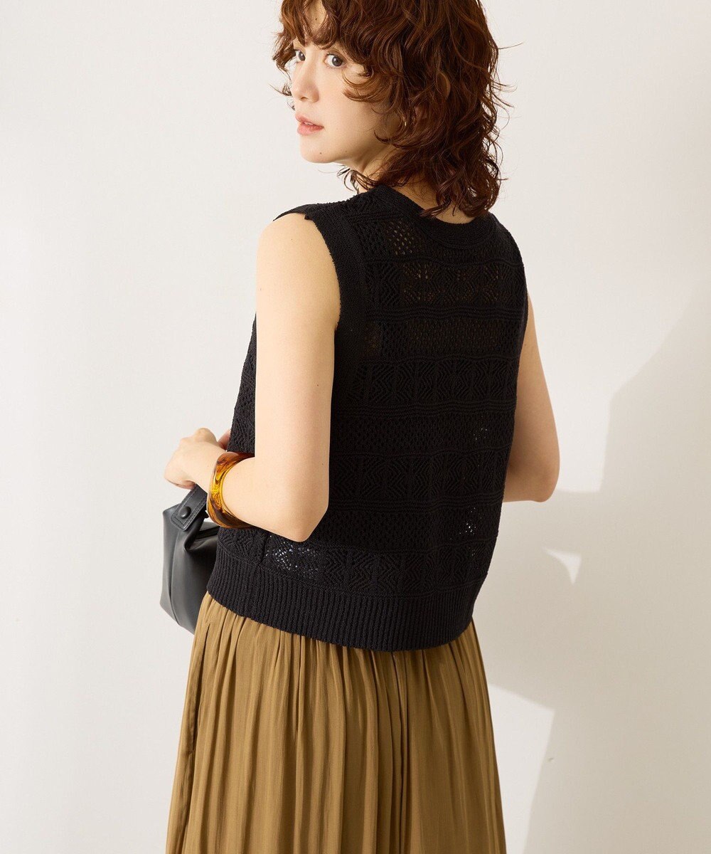 AMERICAN HOLIC 【前後2WAY】レース編みニットベスト 