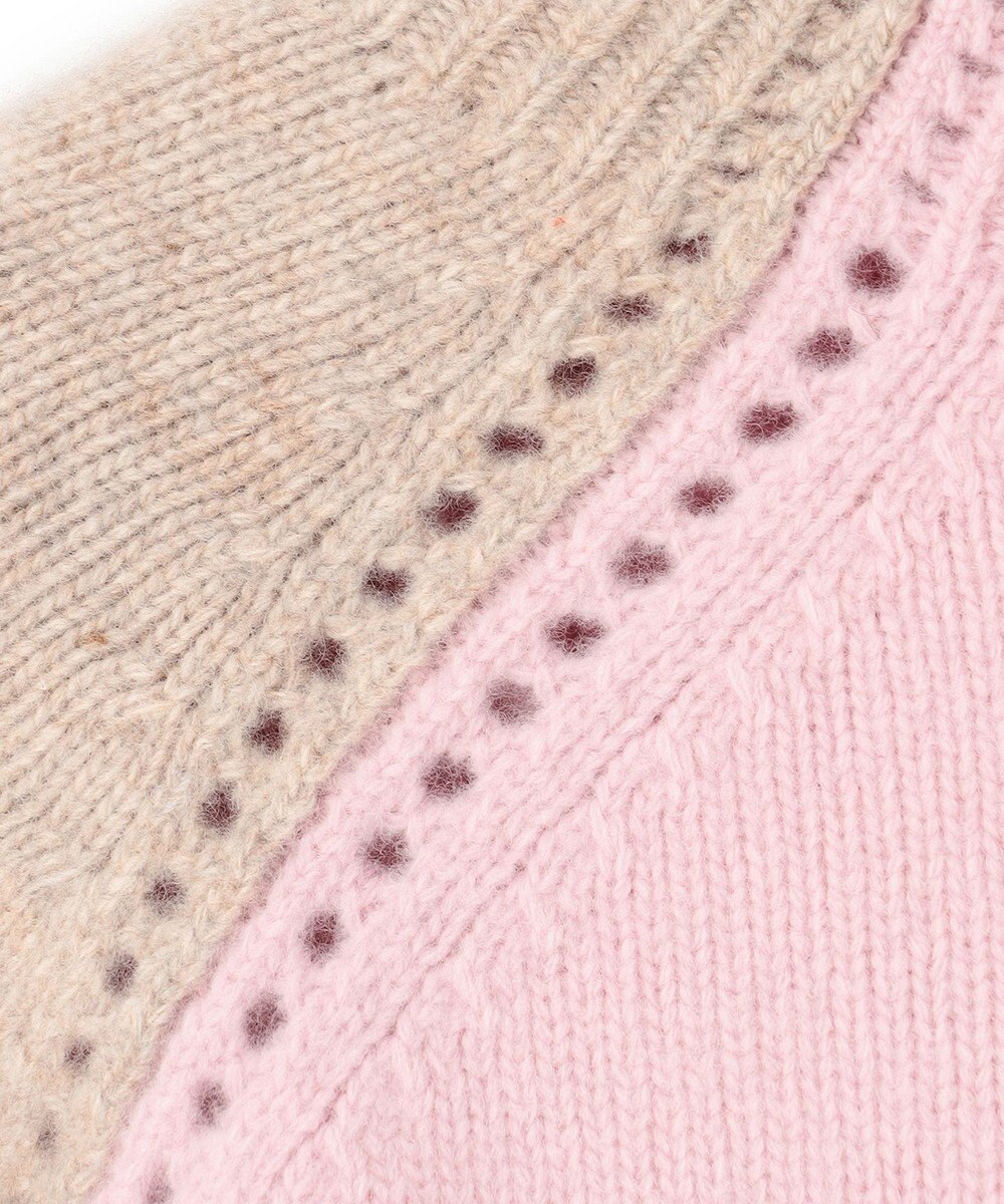 BEIGE， RULE / ウールカシミヤバイカラーハイネックニット 