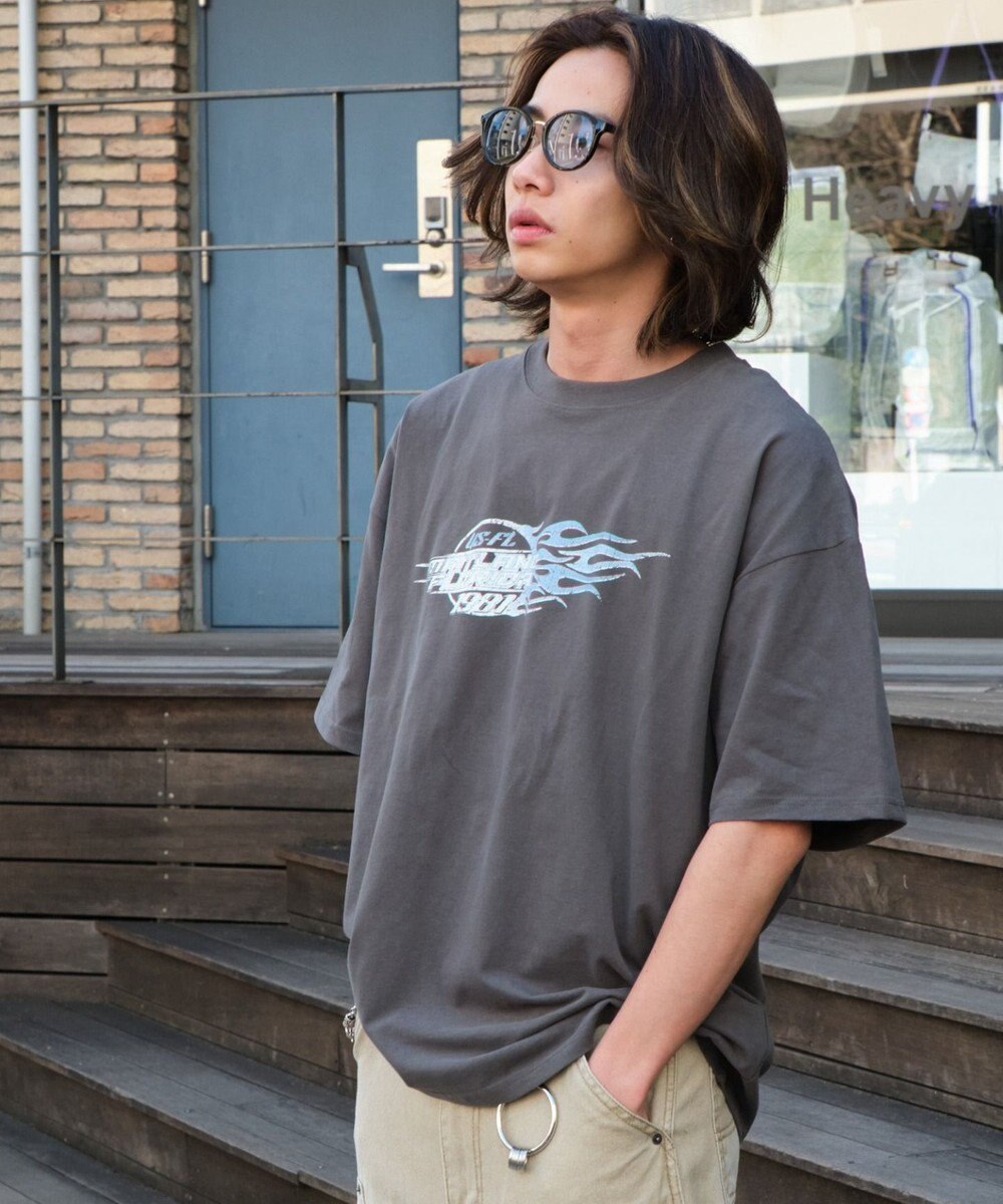 WEGO 【ユニセックス着用ITEM/SMLサイズ展開】ヴィンテージライクグラフィックT（SS） 